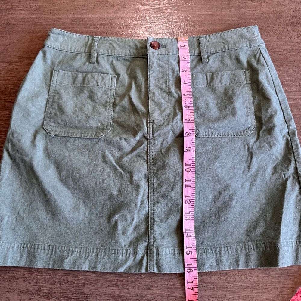 J. Crew Green Denim Mini Skirt Boho 8 - Picture 11 of 11